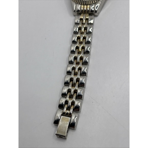 Gruen Precision Women's Watch 24mm Silver Gold Two Tone 7.25" Band- New‎ Battery - Picture 6 of 9